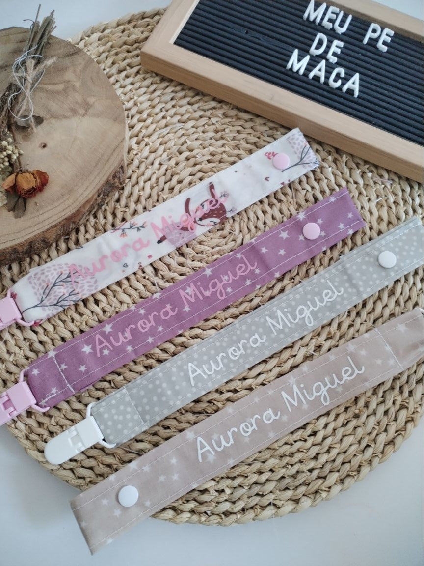 Fita-Prende Chupeta Plastificada Personalizada - Escolhe o teu padrão preferido