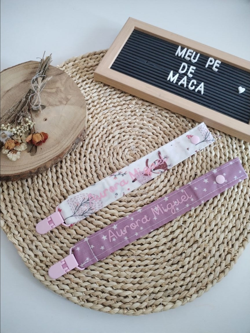 Fita-Prende Chupeta Plastificada Personalizada - Escolhe o teu padrão preferido