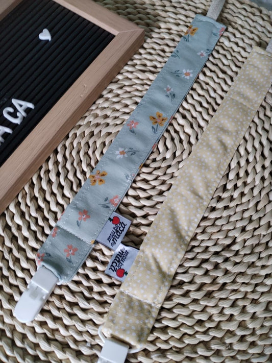 Conjunto 2 Fitas Prende Chupeta - Floral - Meu Pé de Maçã 