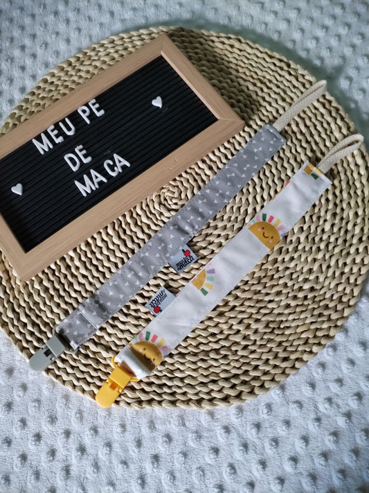 Conjunto 2 Fitas Prende Chupeta - Sol - Meu Pé de Maçã 
