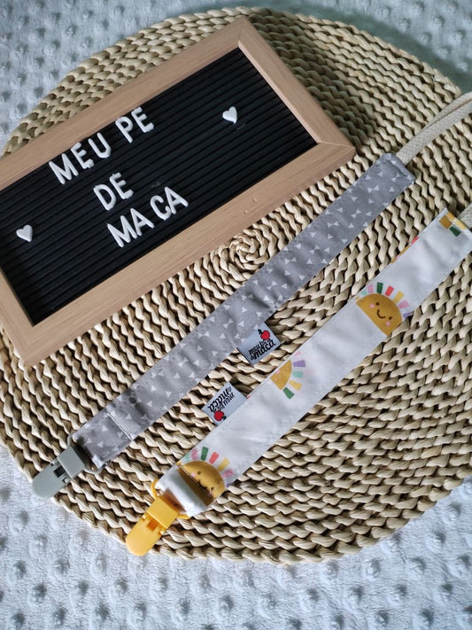 Conjunto 2 Fitas Prende Chupeta - Sol - Meu Pé de Maçã 