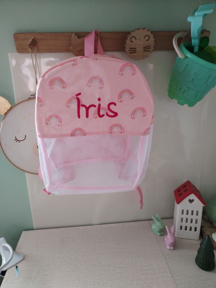 Mochila praia infantil personalizada – vista frontal