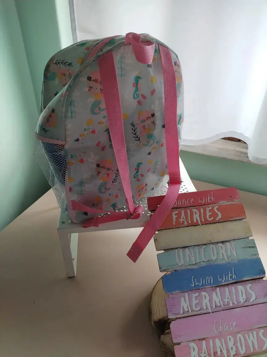 Mochila praia infantil anti-areia com alças ajustáveis personalizada
