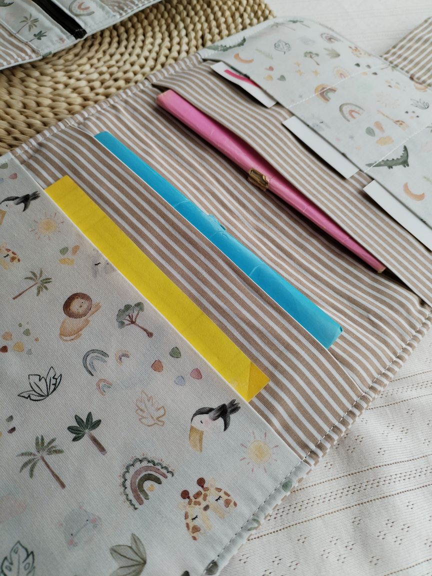 Conjunto Bolsa fraldas e toalhitas, muda fraldas e porta documentos - Selva