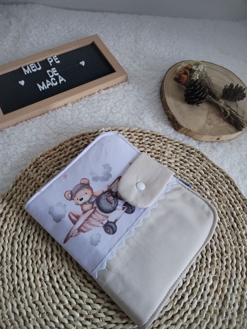 Porta Documentos do Bebé - Aviões - Meu Pé de Maçã 