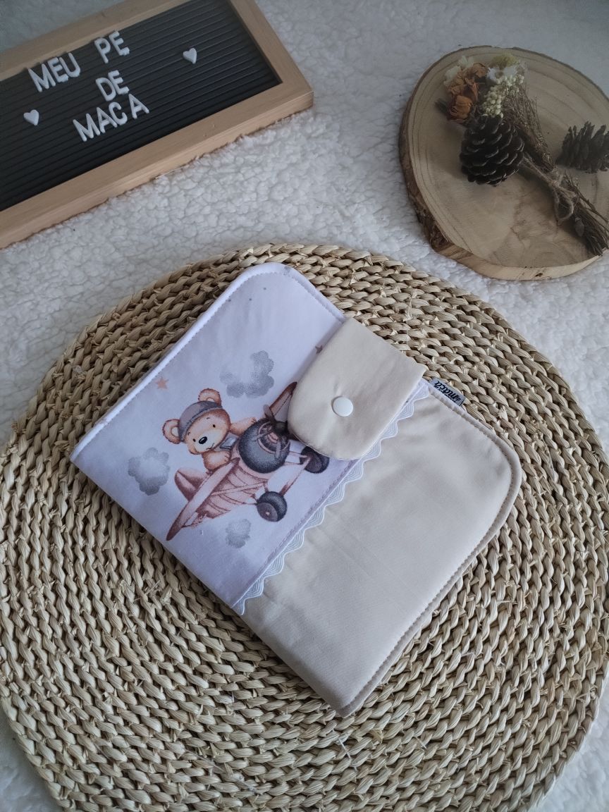 Porta Documentos do Bebé - Aviões - Meu Pé de Maçã 