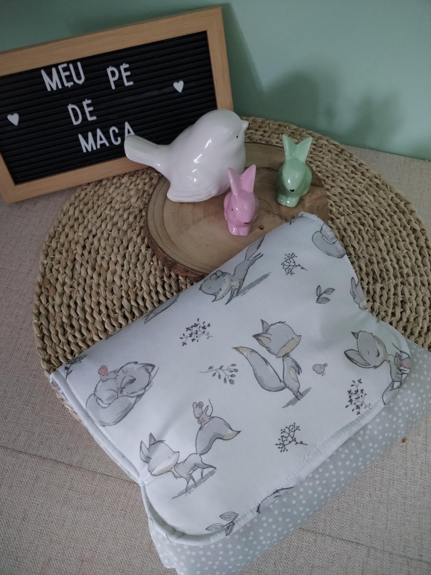 Muda Fraldas - Personalize com o tecido que mais gostar - Meu Pé de Maçã 