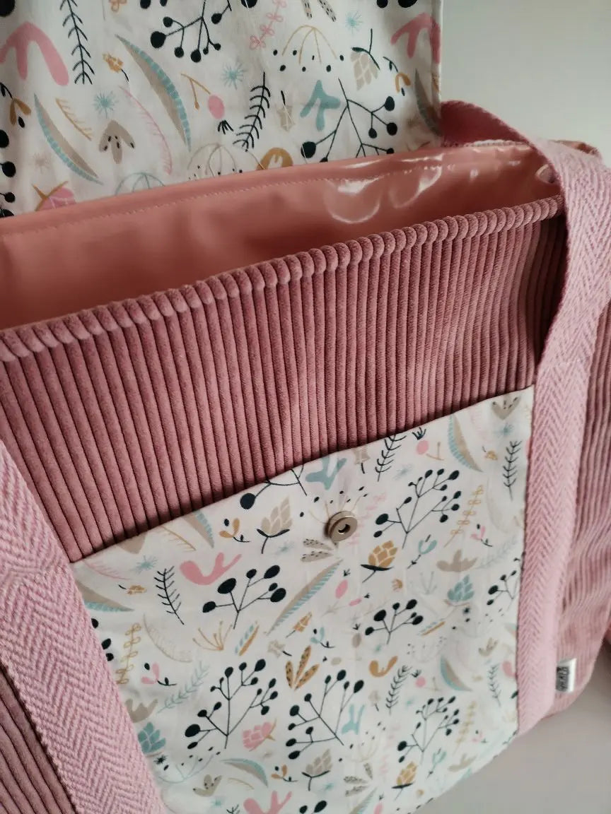 Mala - Mochila Maternidade - Escolha os tecidos Meu Pé de Maçã