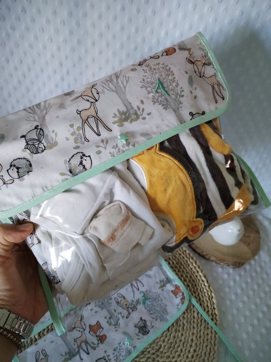 Conjunto 3 Saquinhos numerados para a roupa do bebé - Animais do Bosque - Meu Pé de Maçã 