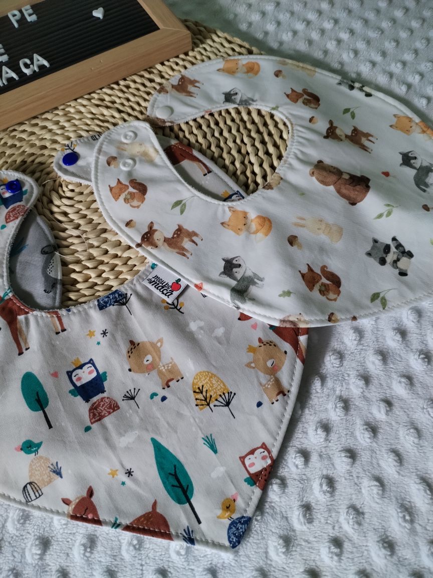Conjunto 3 Babetes Bandanas - Meu Pé de Maçã 