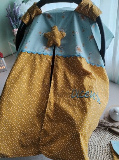 Tapa-ovinho personalizável com abertura à frente - Meu Pé de Maçã 