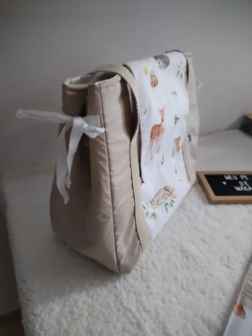 Mala - Mochila Maternidade - Escolha os tecidos Meu Pé de Maçã