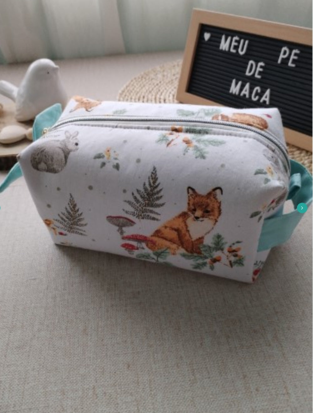 Necessaire Box - Animais Floridos - Meu Pé de Maçã 