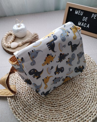 Bolsa para fraldas e toalhitas - Dinossauros - Meu Pé de Maçã 