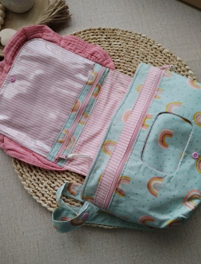 Bolsa para fraldas e toalhitas - Arco Íris - Meu Pé de Maçã 