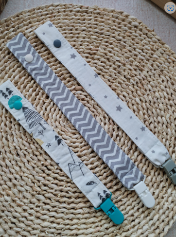 conjunto fita prende chupeta personalizada estrelas artesanal