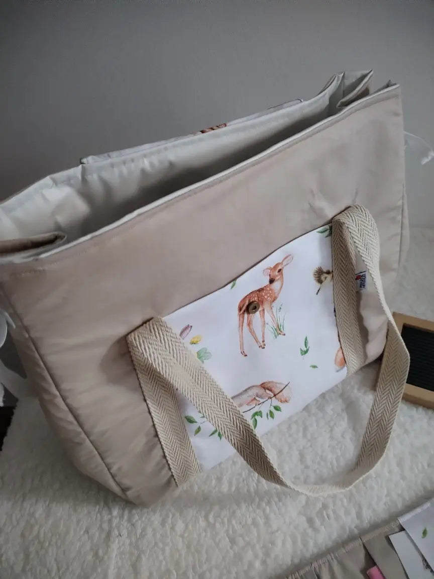 Mala - Mochila Maternidade - Escolha os tecidos Meu Pé de Maçã