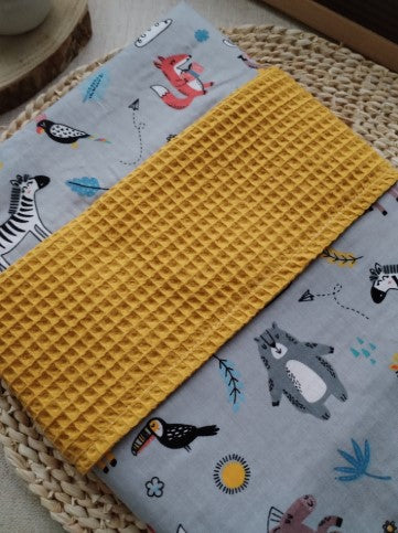 Mantinha Waffle Animais - Meu Pé de Maçã 