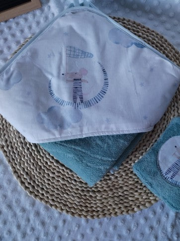 Toalha de Banho Bambu com Capuz para bebé - Ratinhos nas Nuvens - Meu Pé de Maçã 