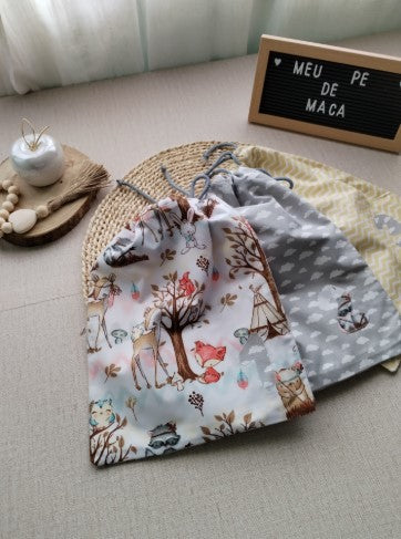 Conjunto sacos para a roupa do bebé - Meu Pé de Maçã 