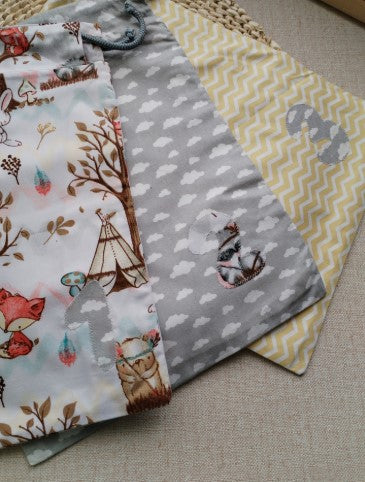 Conjunto sacos para a roupa do bebé - Meu Pé de Maçã 