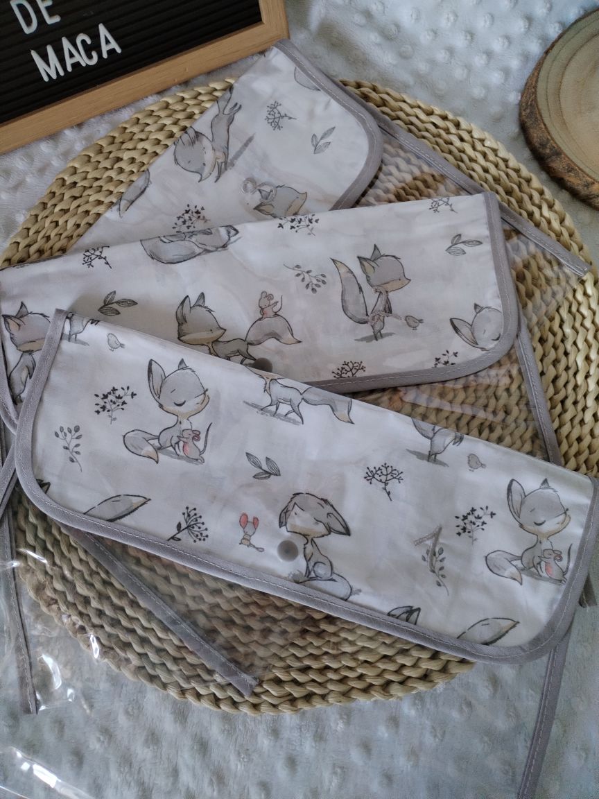 Conjunto 3 Saquinhos numerados para a roupa do bebé - Raposas - Meu Pé de Maçã 