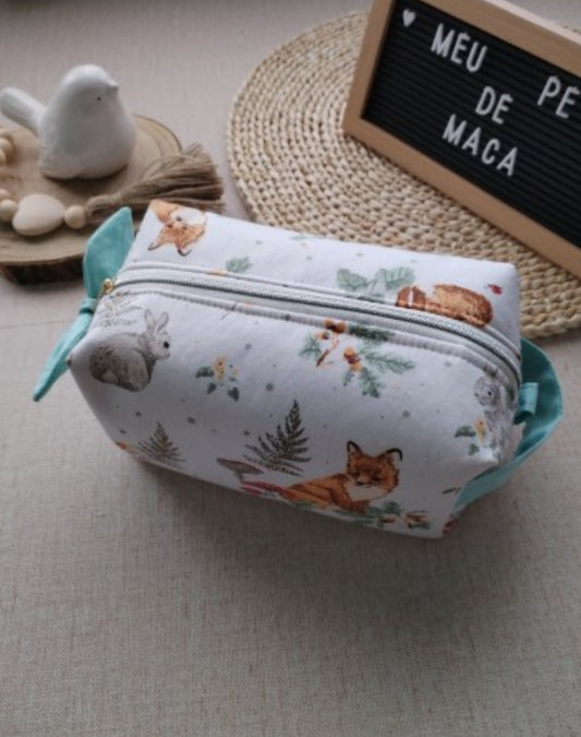 Necessaire Box - Animais Floridos - Meu Pé de Maçã 